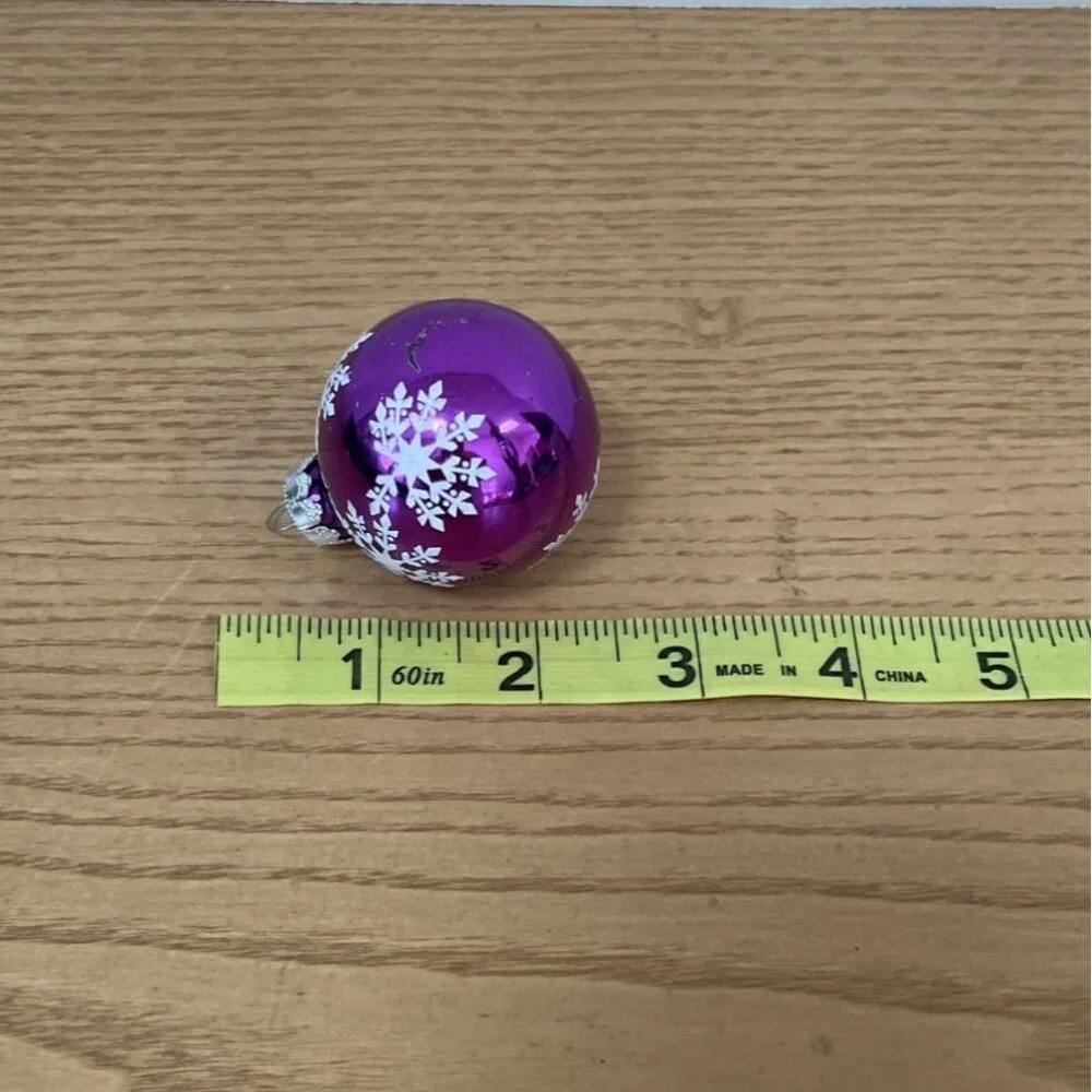 Rauch Glass Christmas Ornaments Snowflake Swirl Floral Designs 2 Inch Set of 12